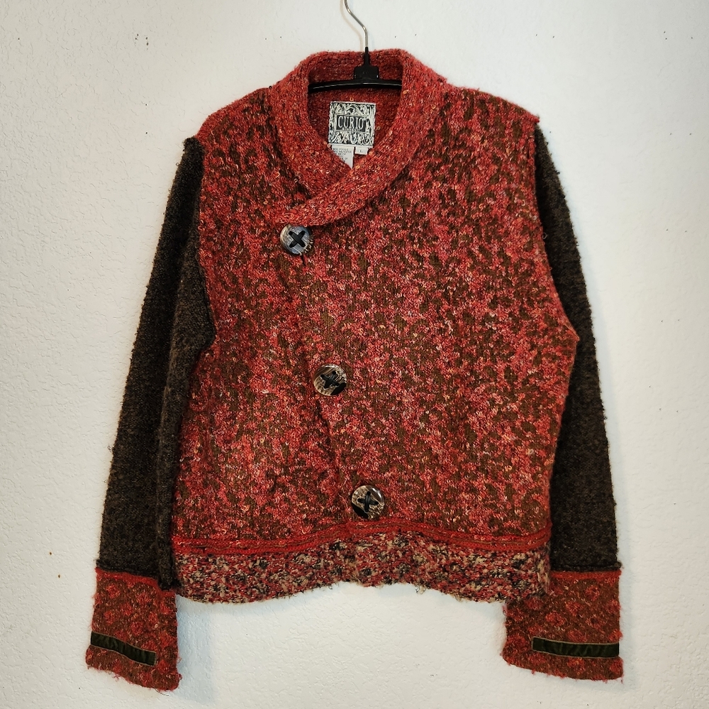 Anthropoligie Curio Women's‎ Multicolored Knit Cardigan, Size L